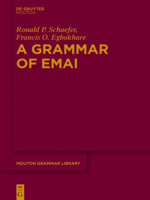 cover image of A Grammar of Emai